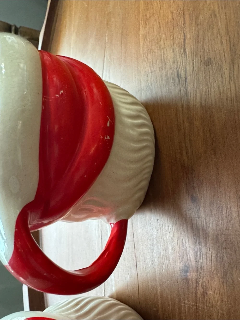 Crazed & Chippy Vintage Santa Mugs